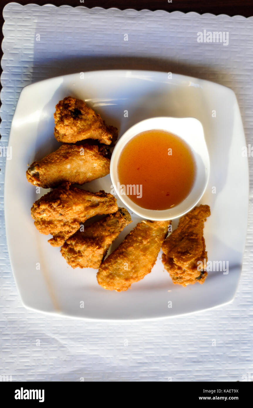 Chicken Wings, Deep fried chicken wings lightly marinated with our own
