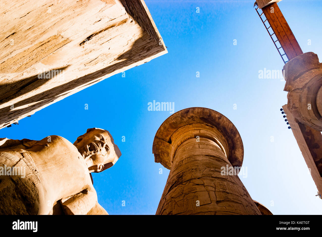 Statue in the temple of Karnak in Luxor, Egypt Stock Photo - Alamy