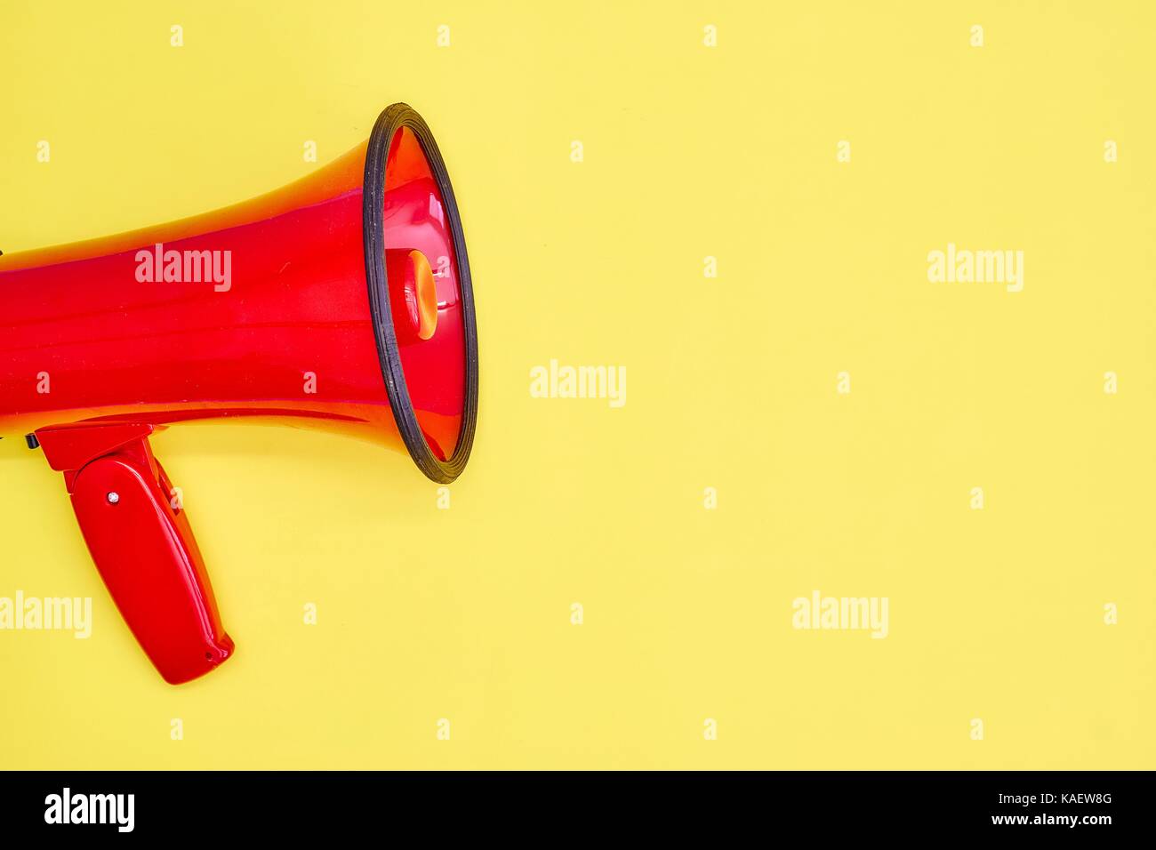 A studio photo of a red mega phone Stock Photo Alamy