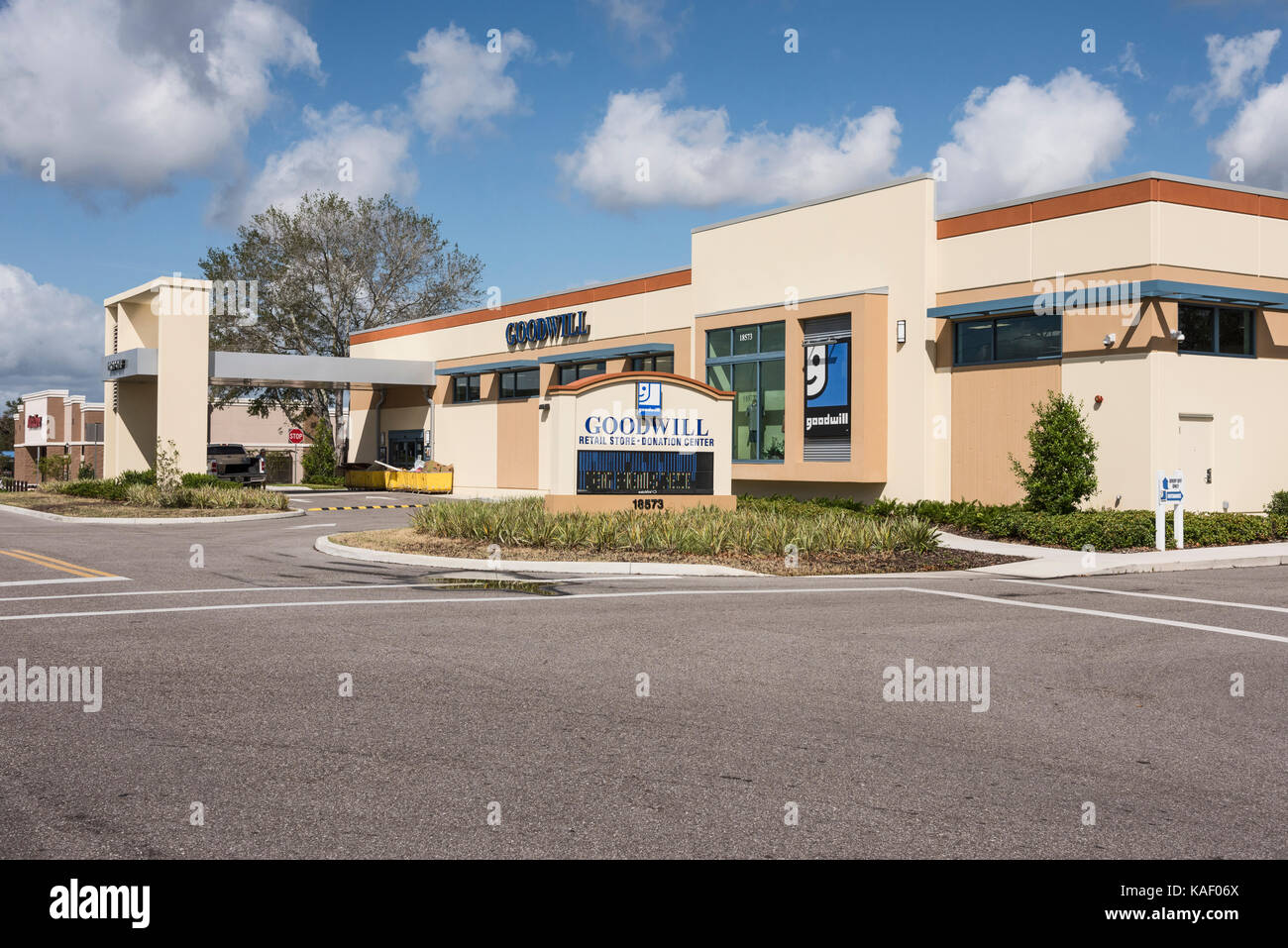 GoodWill DropOff Center located in Mount Dora, Florida USA Stock Photo