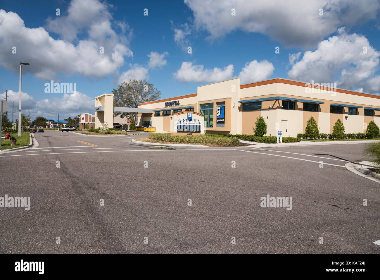 GoodWill DropOff Center located in Mount Dora, Florida USA Stock Photo