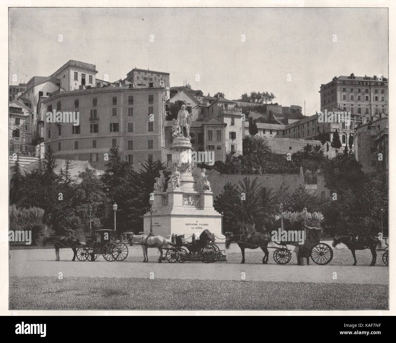 Statue of Columbus, Genoa, Italy Stock Photo Alamy
