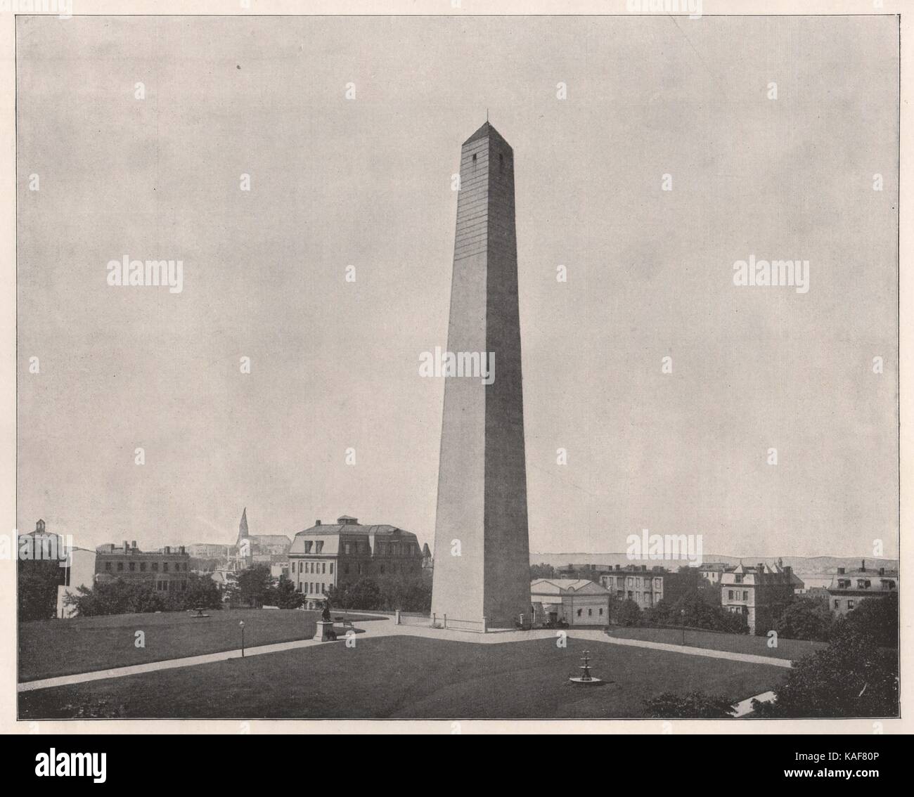 Bunker Hill Monument, Near Boston, Mass Stock Photo