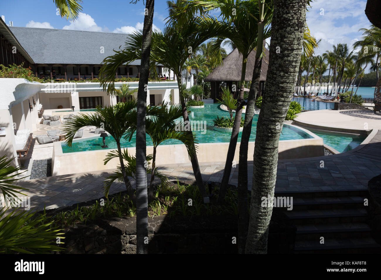 Swimming Pool at Le Tousserock, Mauritius Stock Photo Alamy