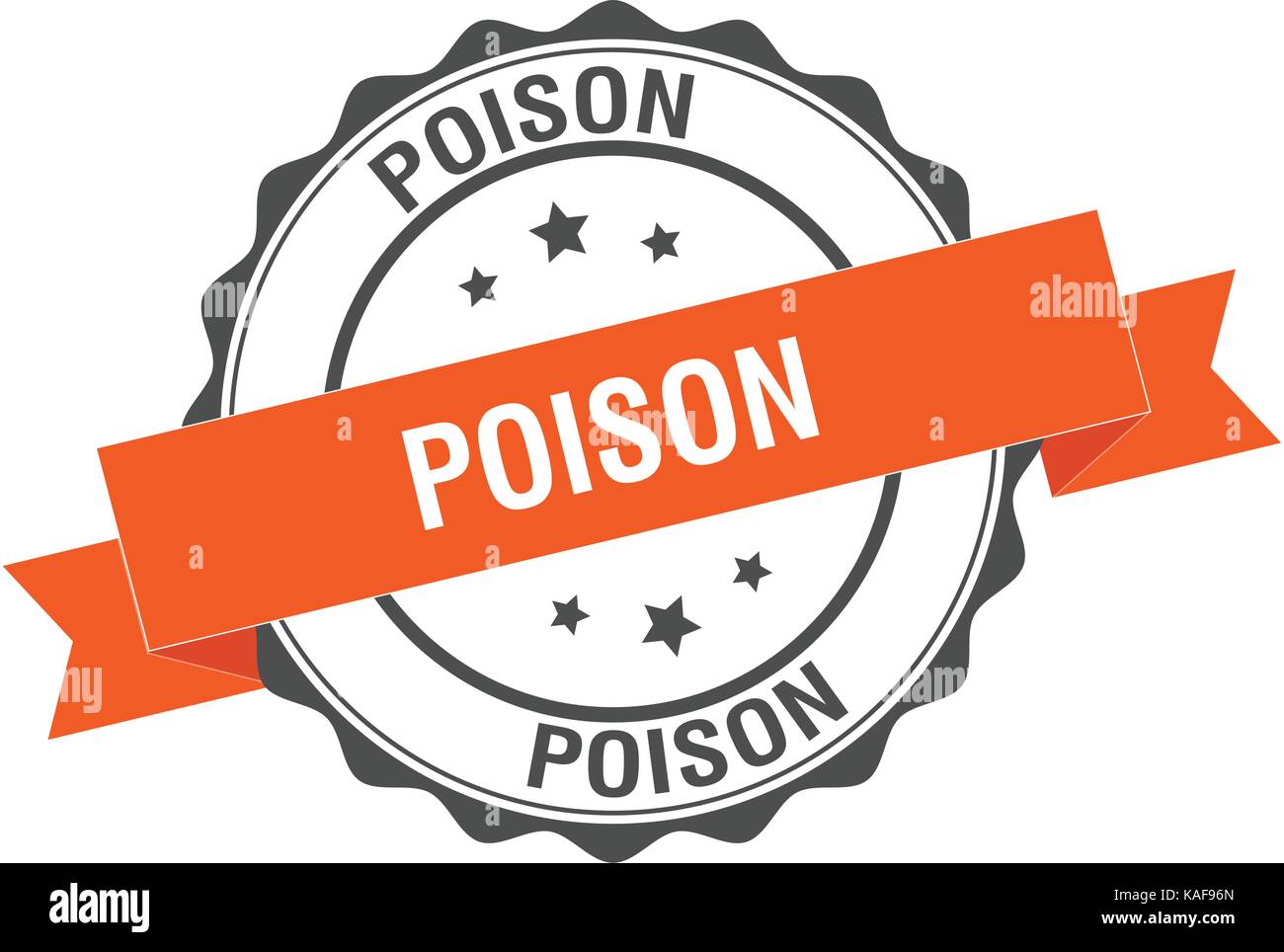 Poison stamp illustration Stock Vector
