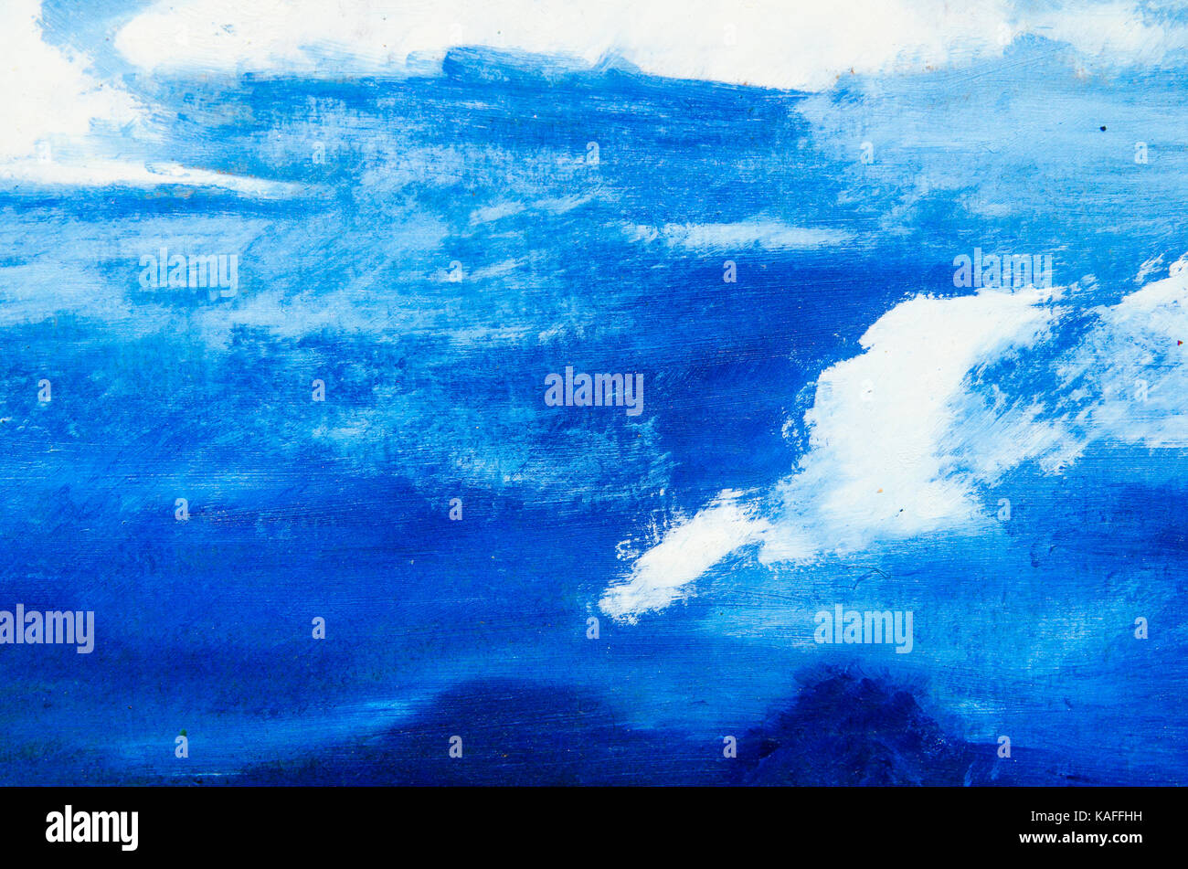 Light blue paint and white paint, sky, beautiful background on canvas