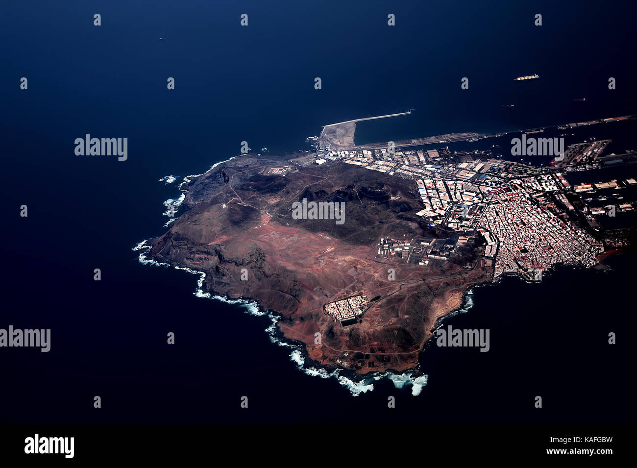 Aerial view of Peninsula La Isleta, Las Palmas, Gran Canaria, Islands, Spain Stock Photo - Alamy