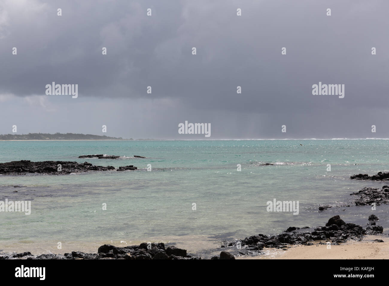 Storm in The INdian Ocean at Mauritius Stock Photo