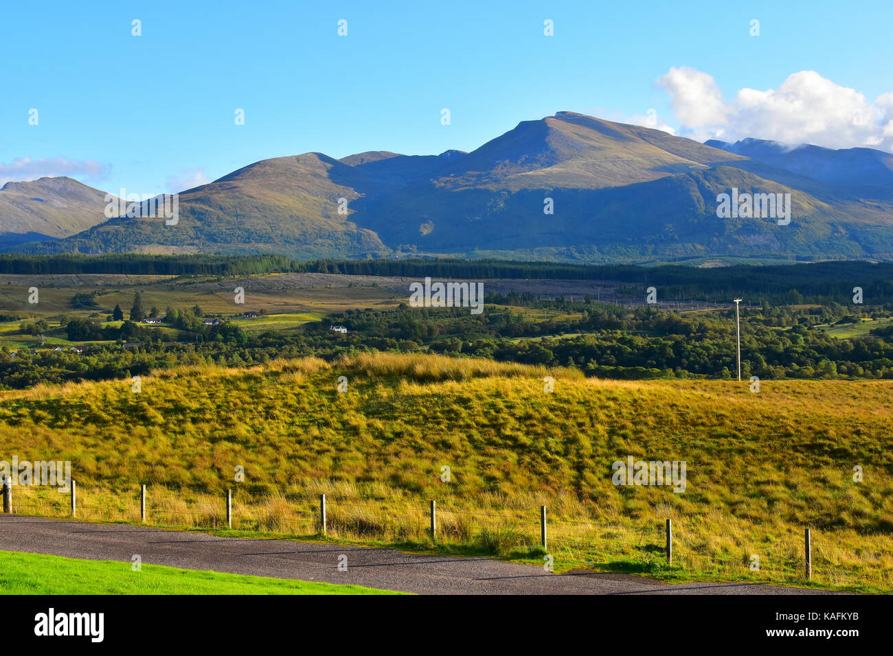 View from the Commando Memorial, Spean Bridge, United Kingdom Stock Photo