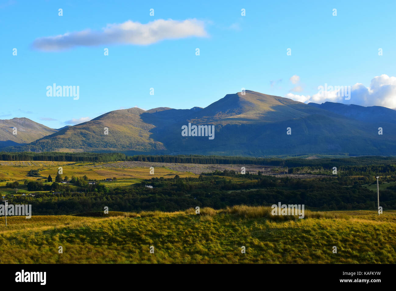 View from the Commando Memorial, Spean Bridge, United Kingdom Stock Photo