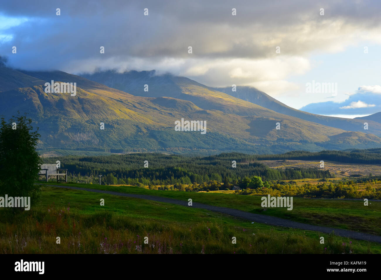 View from the Commando Memorial, Spean Bridge, United Kingdom Stock Photo