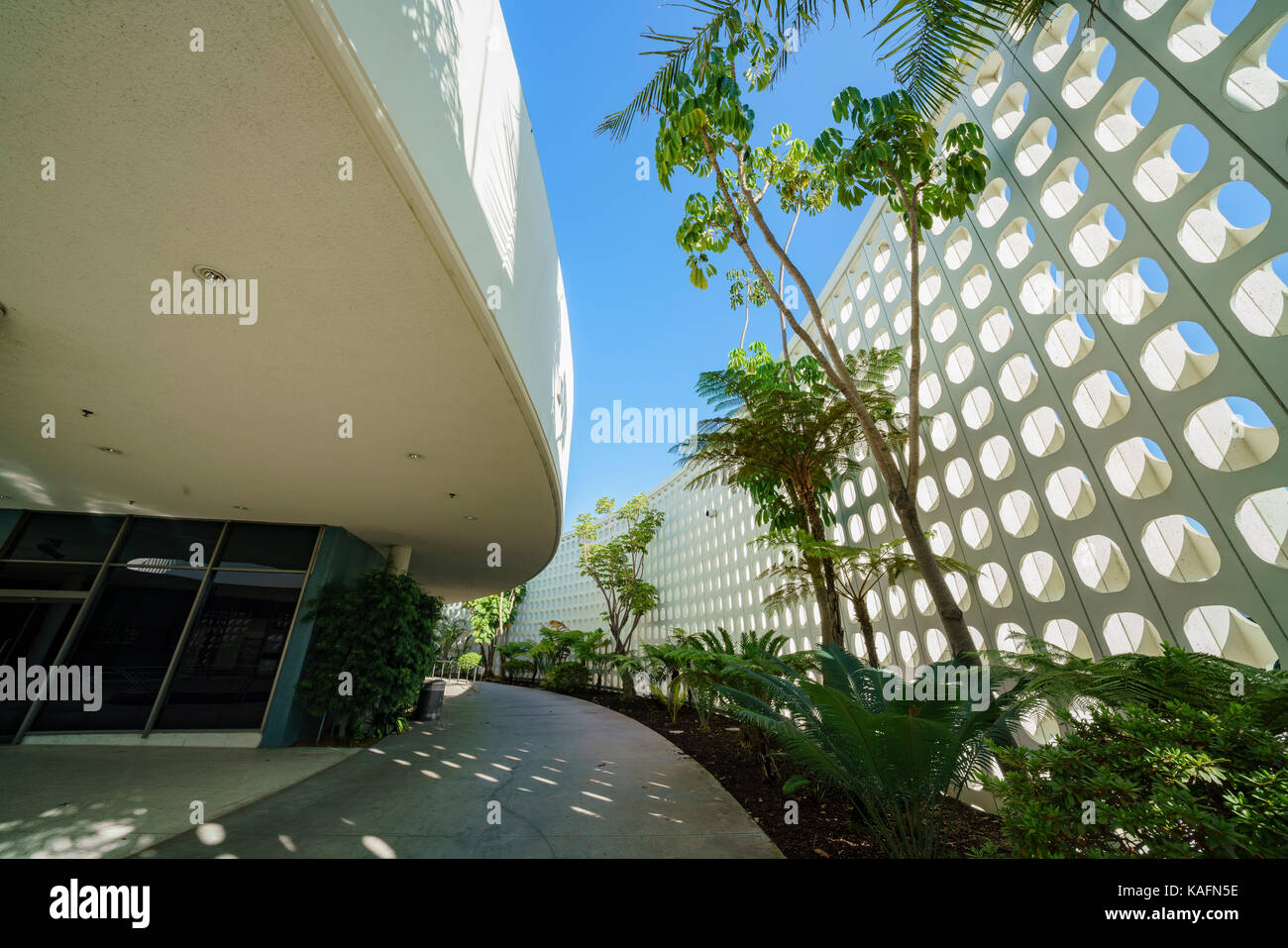 Los Angeles, SEP 24: Interior view of LAX Theme Building on SEP 24, 2017 at Los Angeles, California, United States Stock Photo