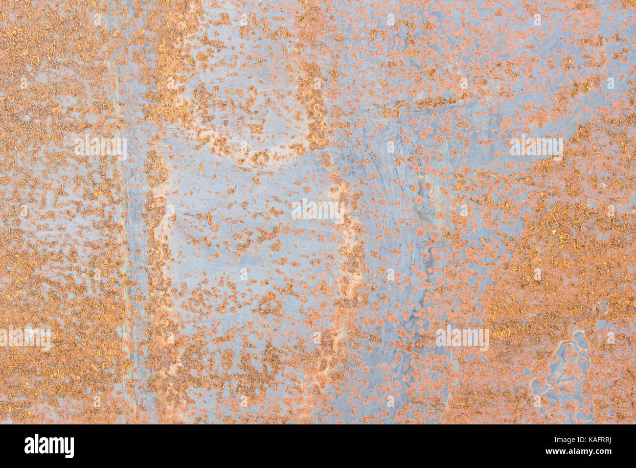 Rust on metal surfaces Caused by a reaction of metal and air humidity