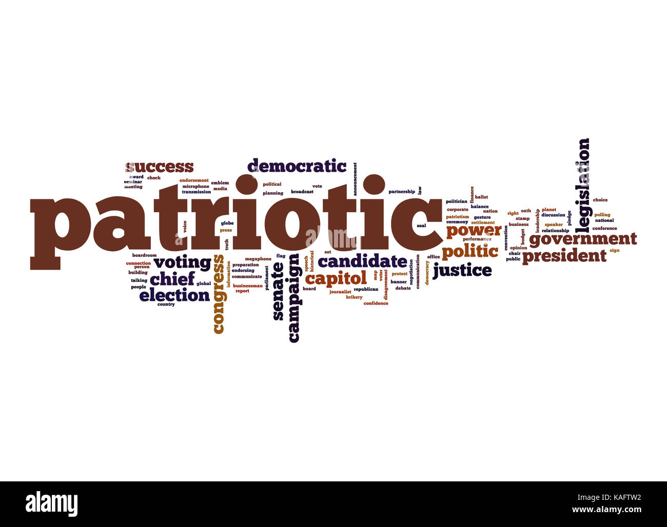 Patriotic word cloud Stock Photo Alamy