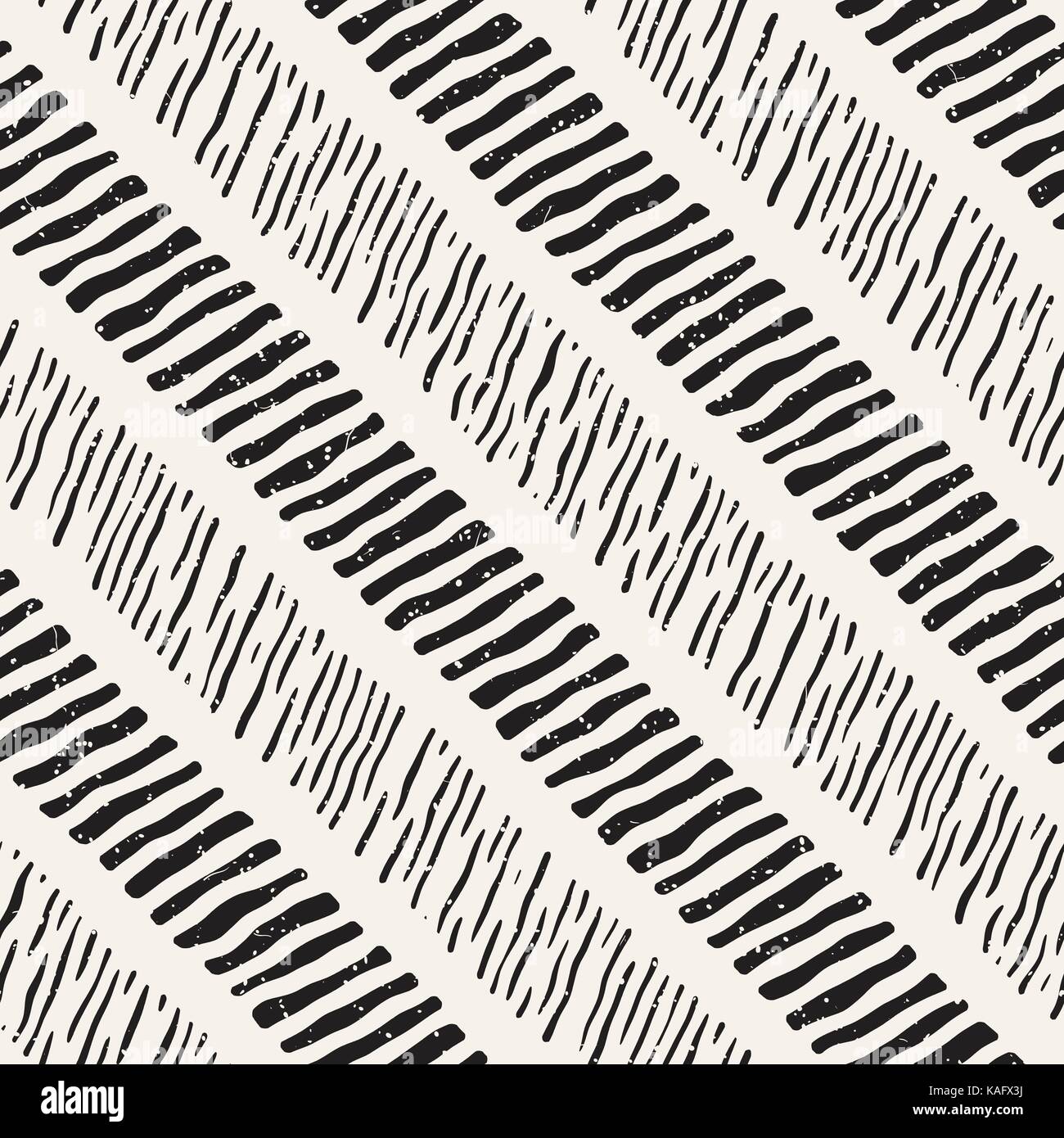 Seamless pattern hand drawn brush strokes. Ink doodle grunge ...