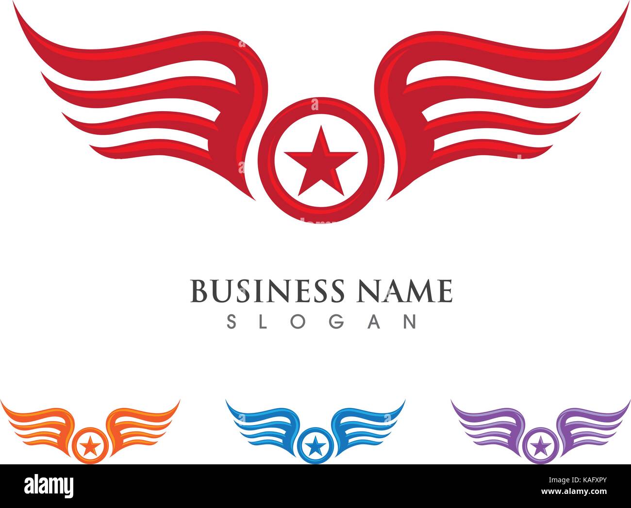 Falcon Wing Logo Template vector icon design Stock Vector Image & Art ...