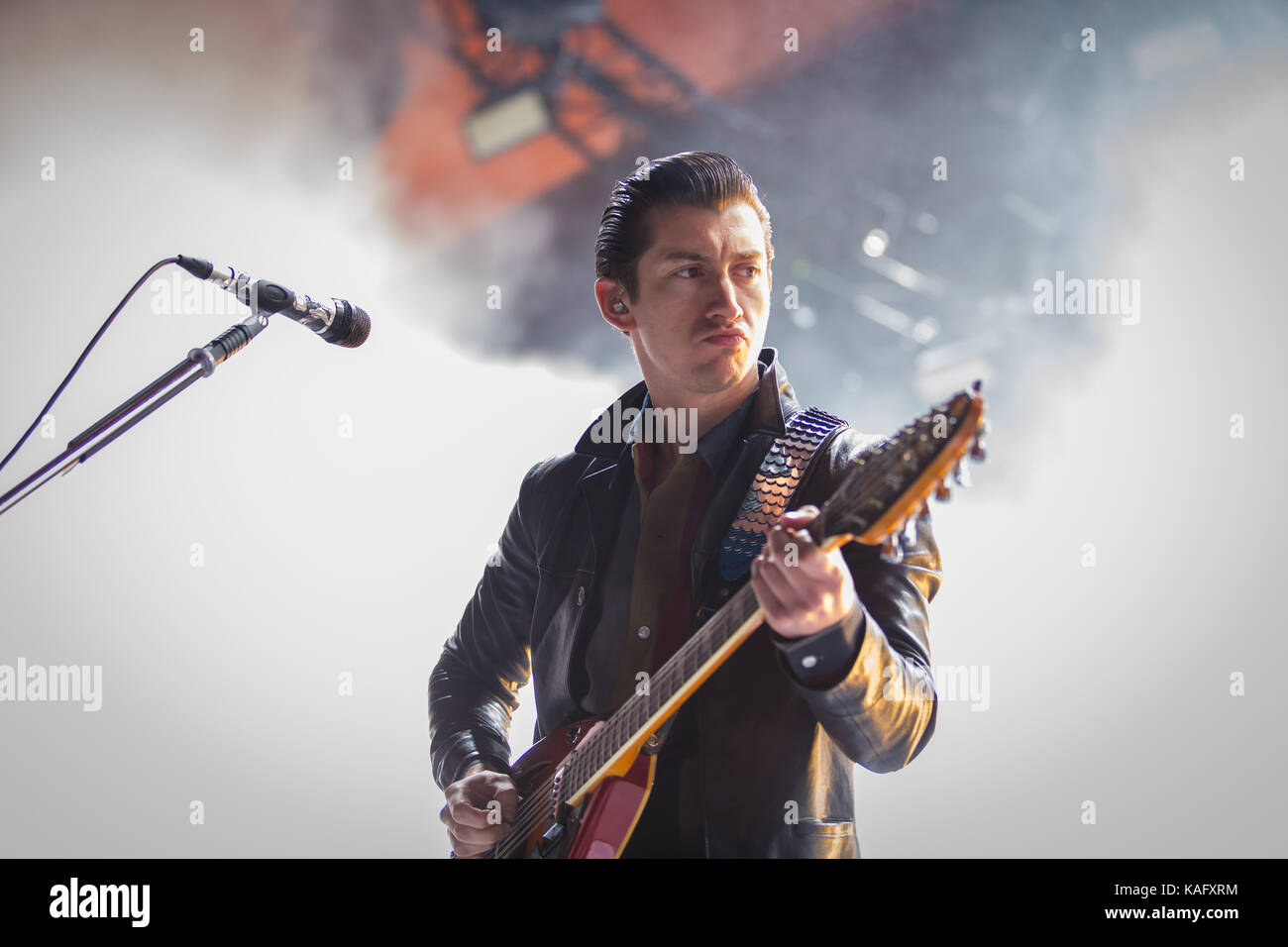 The arctic monkeys singer alex turner pictured hi-res stock
