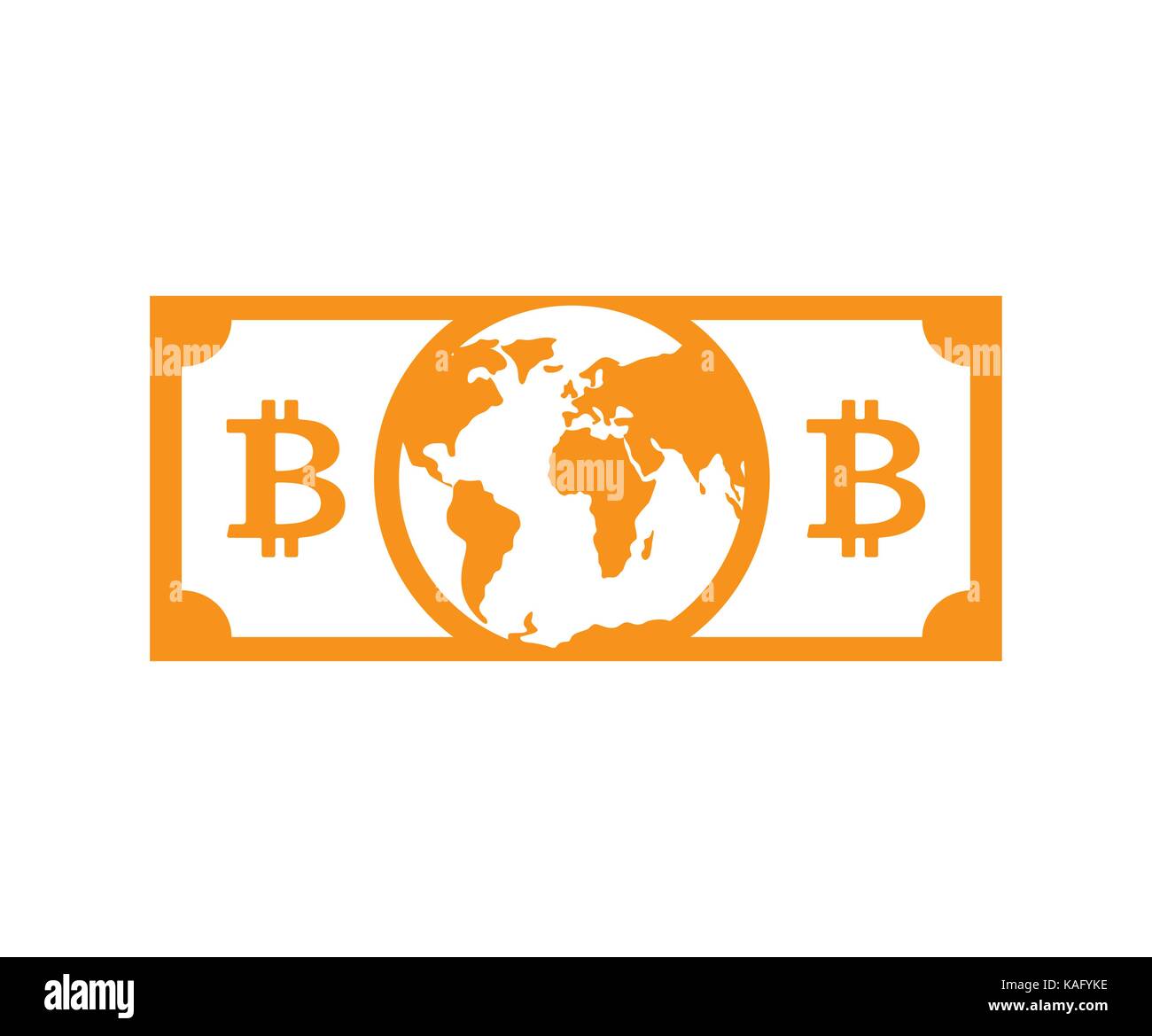 Bitcoin world money. global Cryptocurrency is dollar. Vector illustration  Stock Vector Image & Art - Alamy