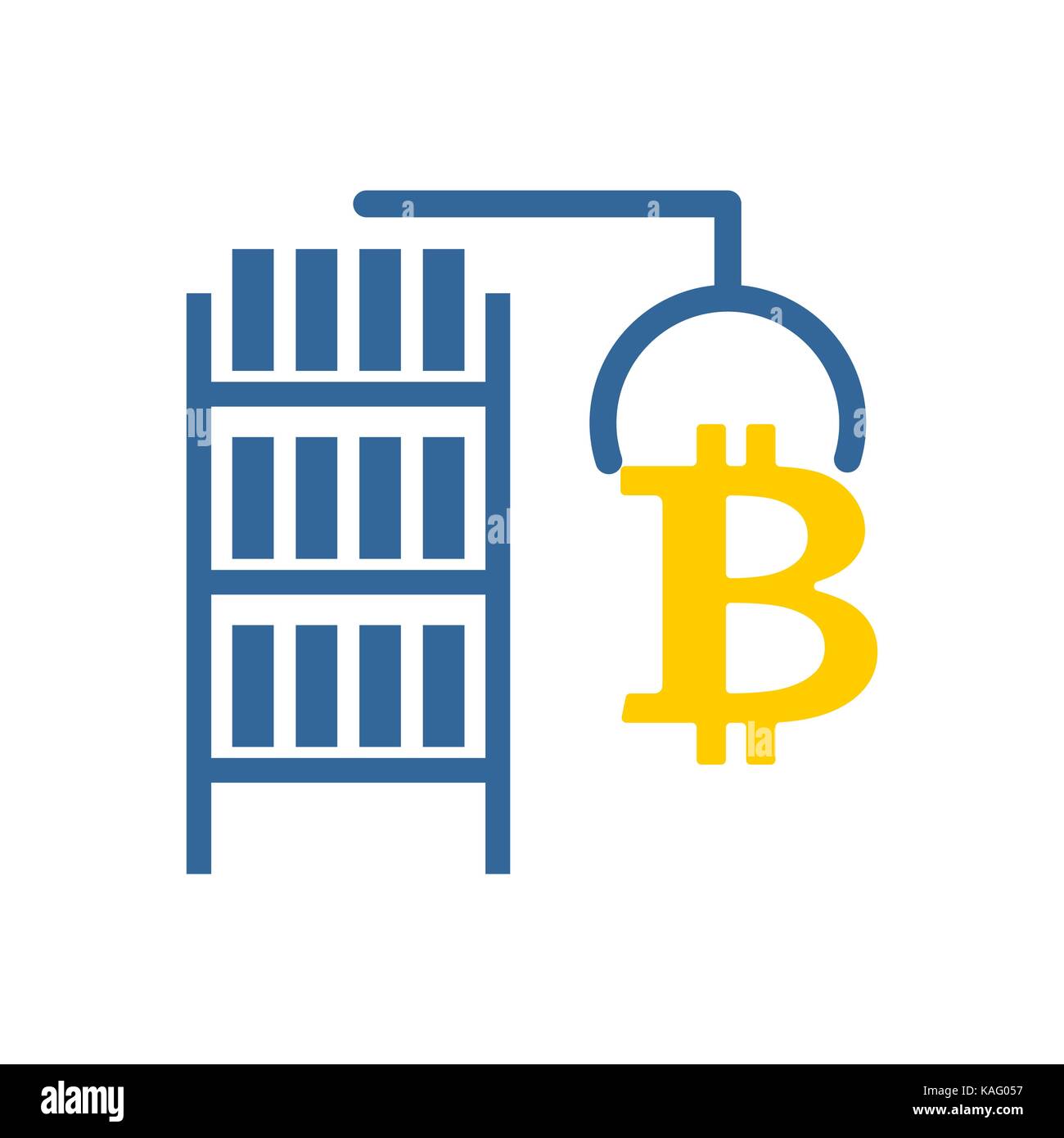 Mining bitcoin farm icon. Extraction of Cryptocurrency sign. Racks of GPU  symbol. Vector illustration Stock Vector Image & Art - Alamy
