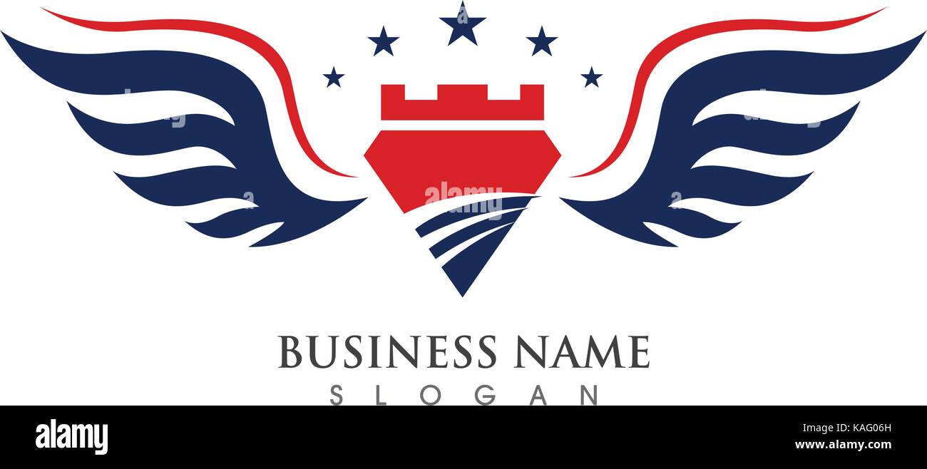Falcon Wing Logo Template vector icon design Stock Vector Image & Art ...