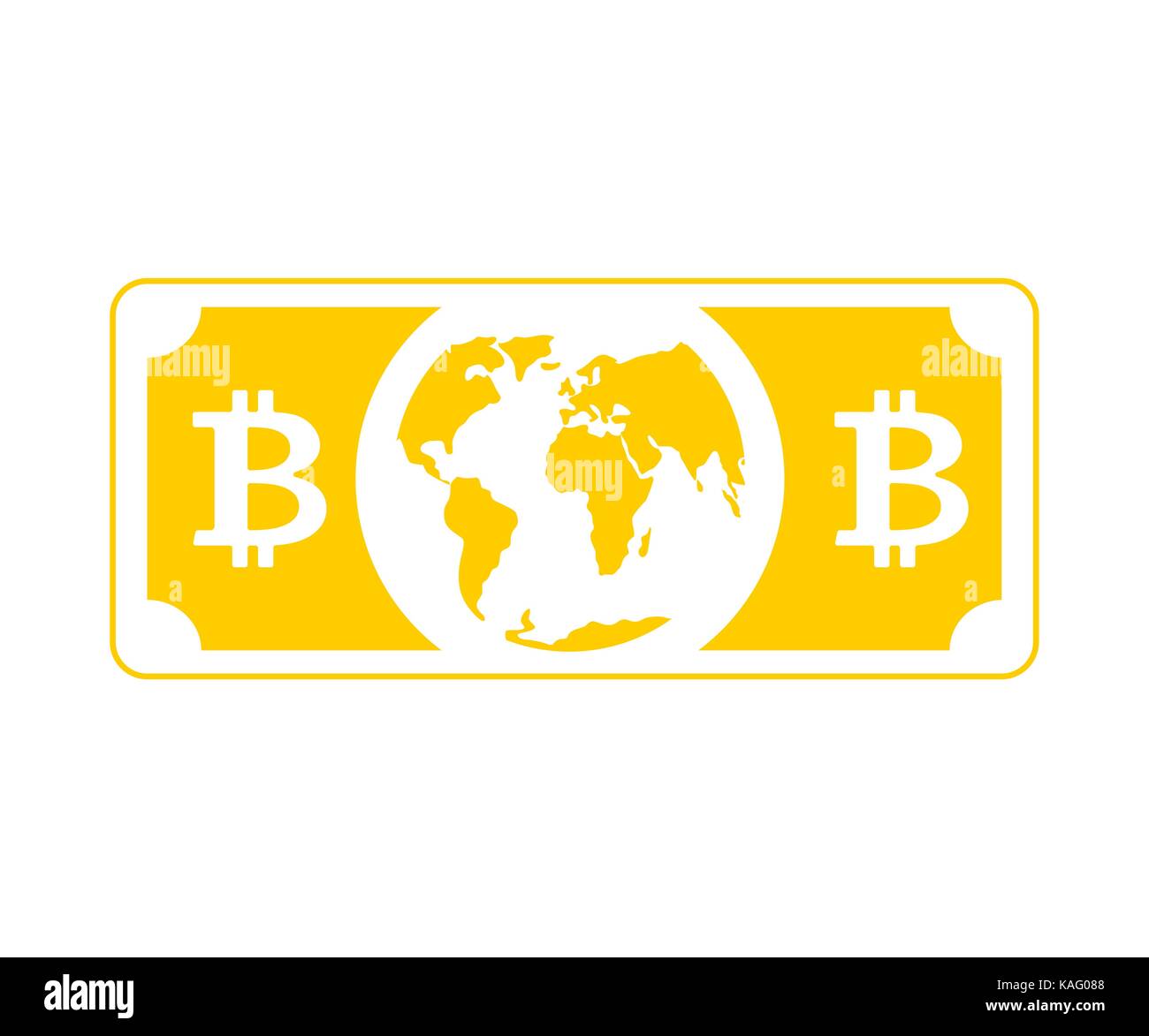 Bitcoin world money. global Cryptocurrency is dollar. Vector illustration  Stock Vector Image & Art - Alamy