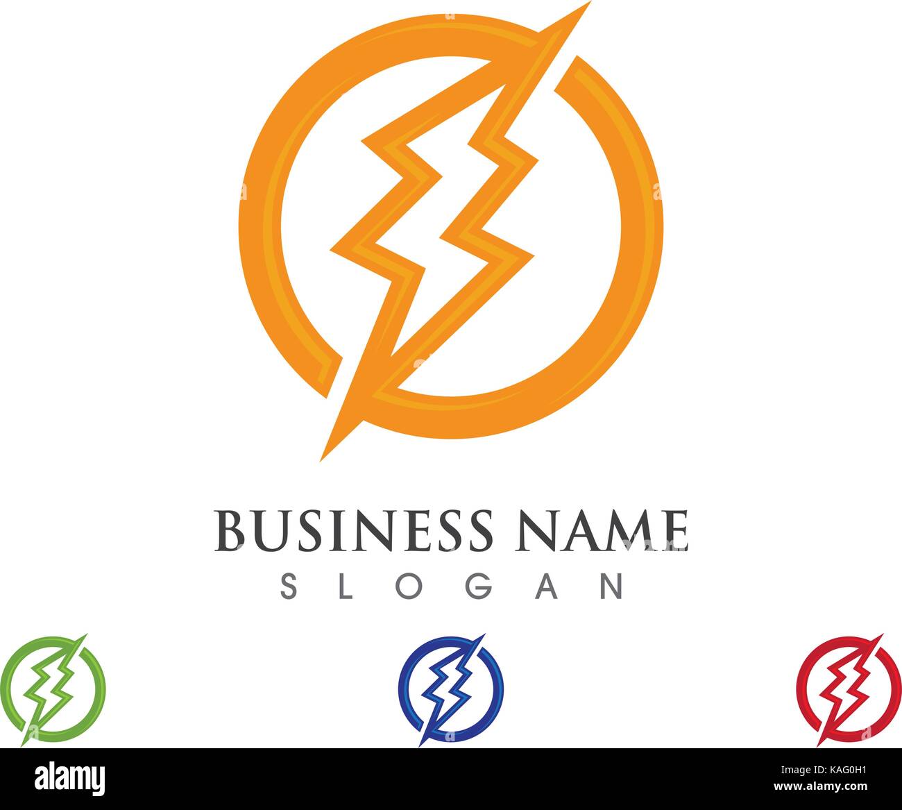 Lightning Logo Template vector icon illustration design Stock Vector ...