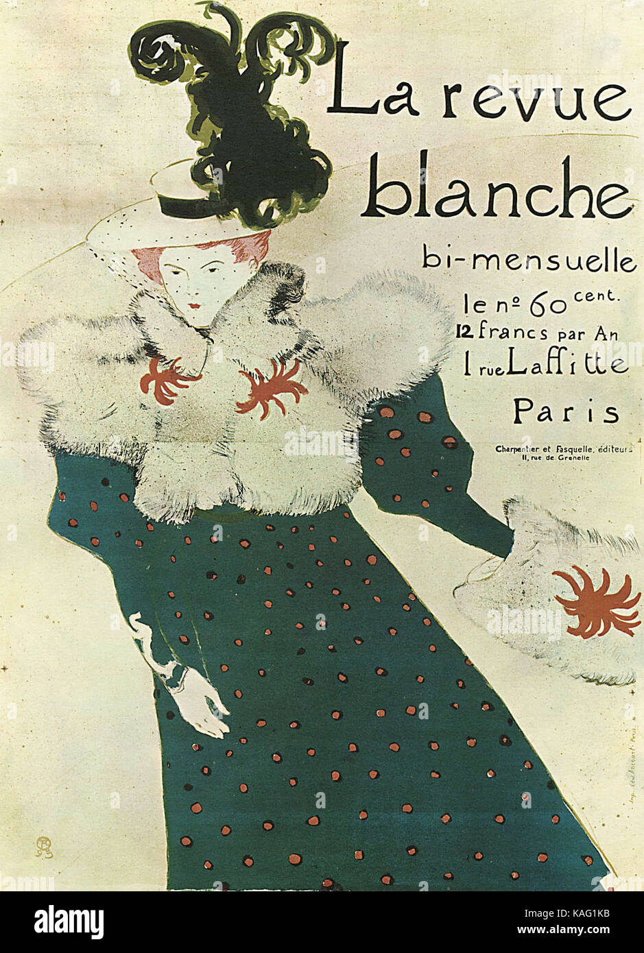 Vintage Poster - La Revue Blanche Henri Toulouse Lautrec Stock Photo ...