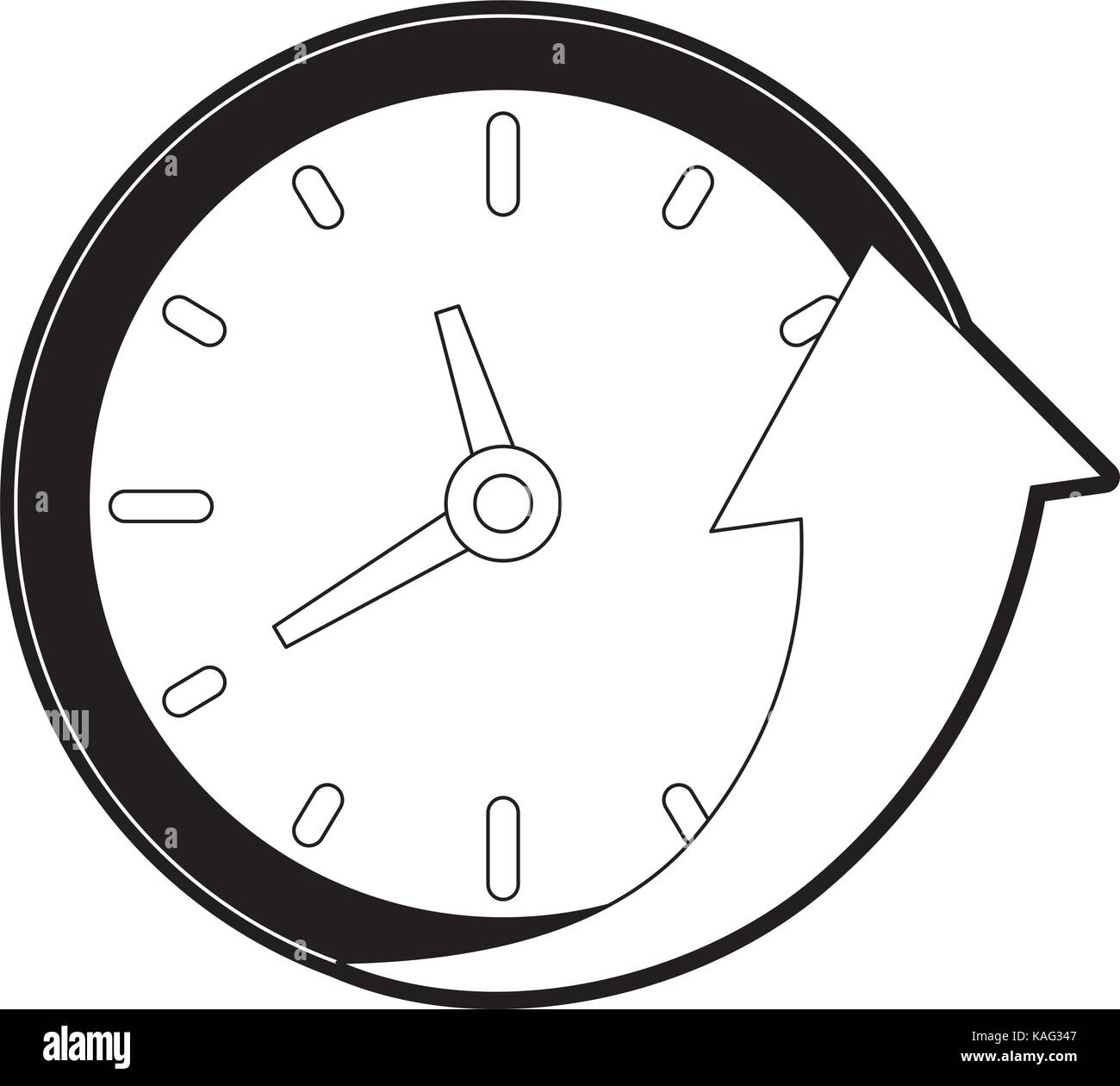 wall clock vector illustration Stock Vector Image & Art - Alamy