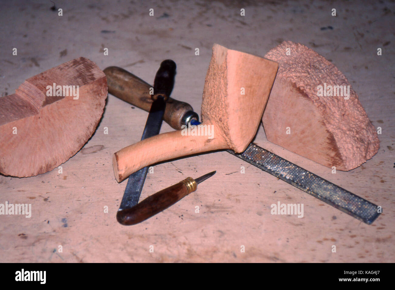 Tobacco pipe handworking Stock Photo Alamy