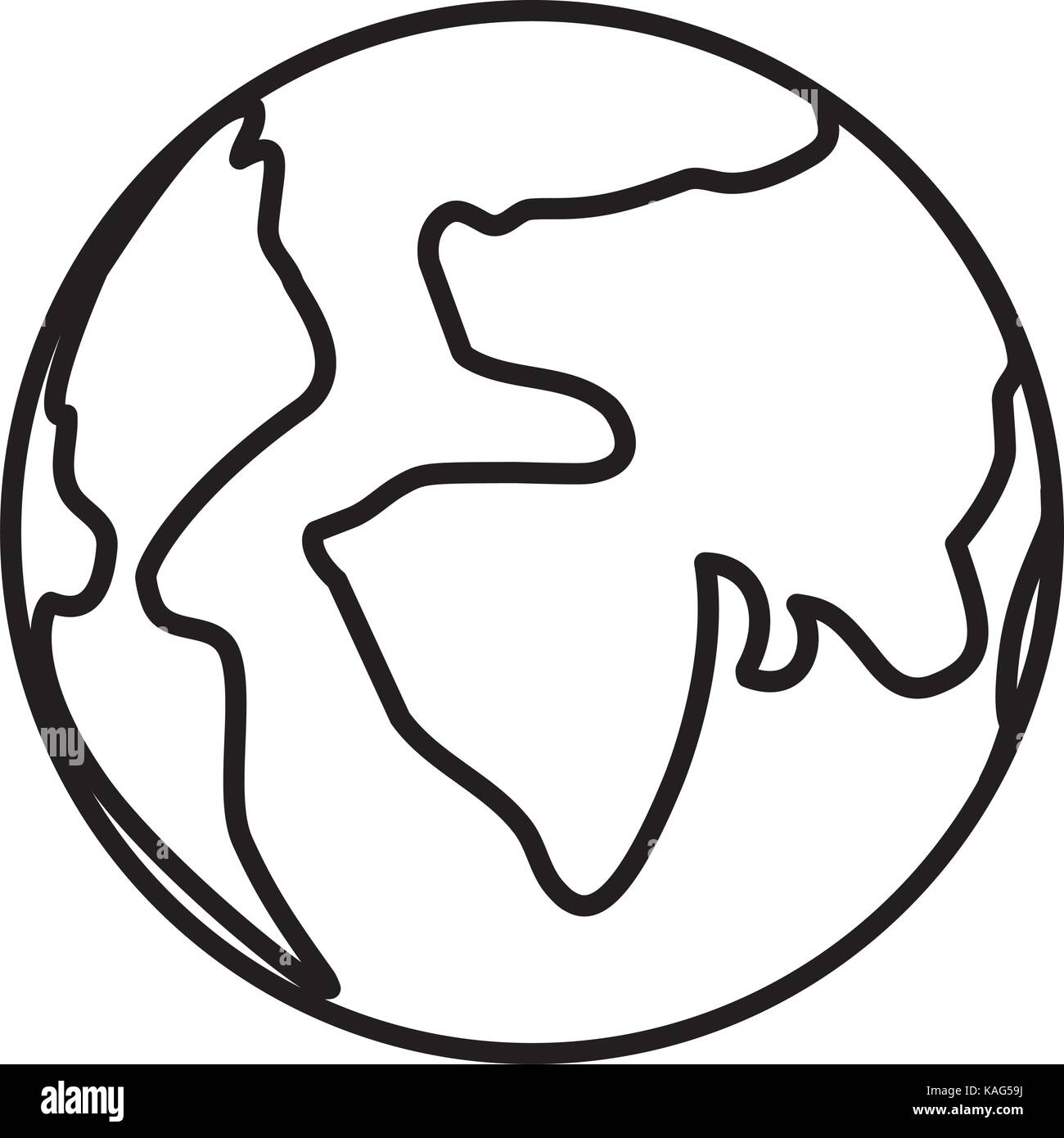 map of the world on black silhouette Stock Vector