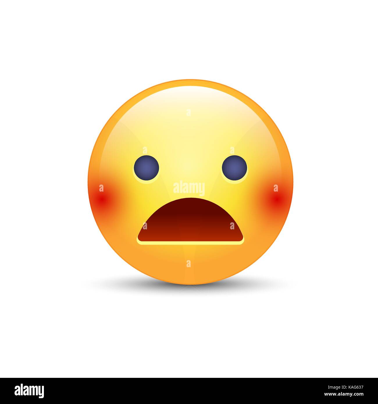 Open Mouth Fear Face Emoji Orange