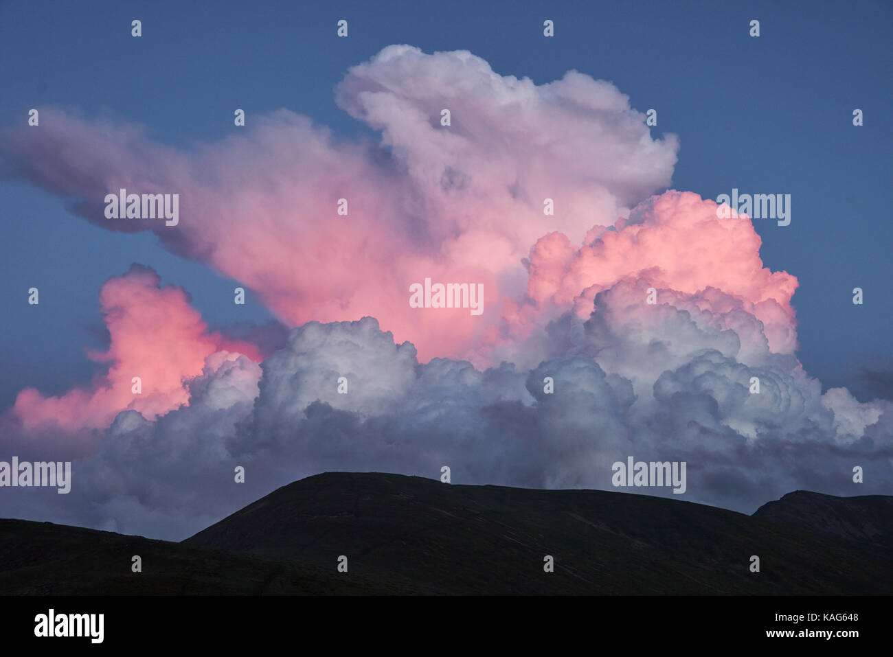 dramatic cloudscape in the twilight with sunset sunrise Stock Photo - Alamy