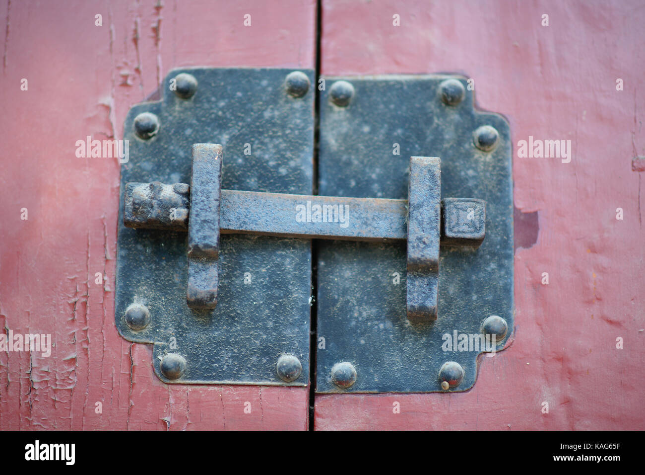 Chinese door lock at Hutong in Beijing Stock Photo Alamy