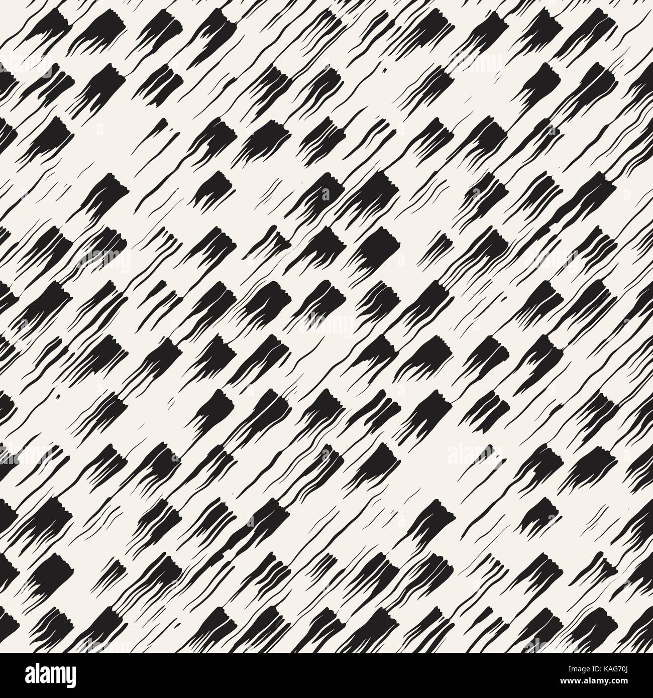 Vector seamless pattern with stripes and strokes. Black and white ...