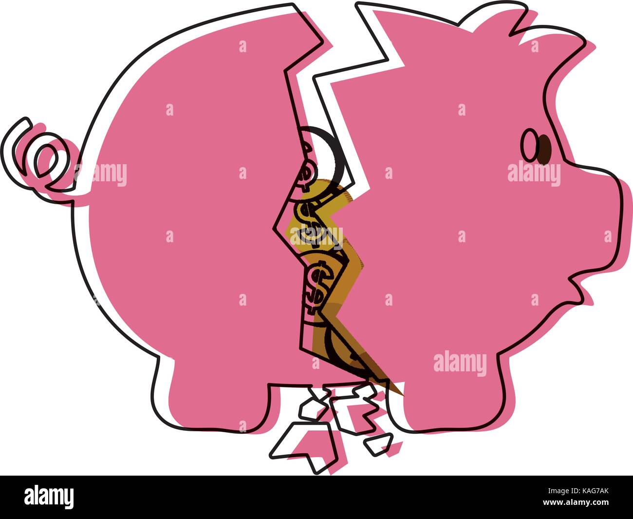 piggy bank vector illustration Stock Vector Image & Art - Alamy