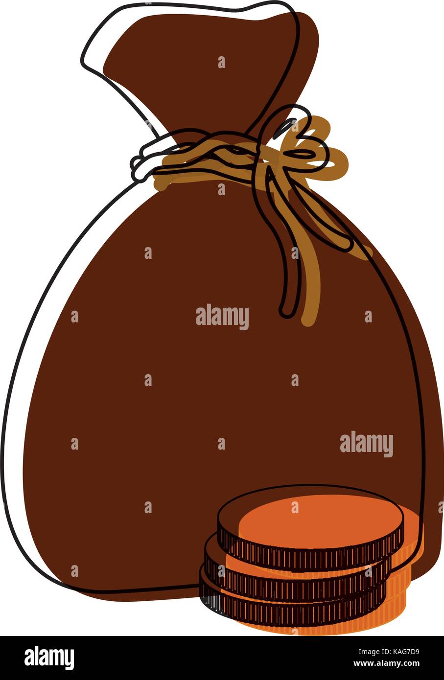 money bag vector illustration Stock Vector Image & Art - Alamy