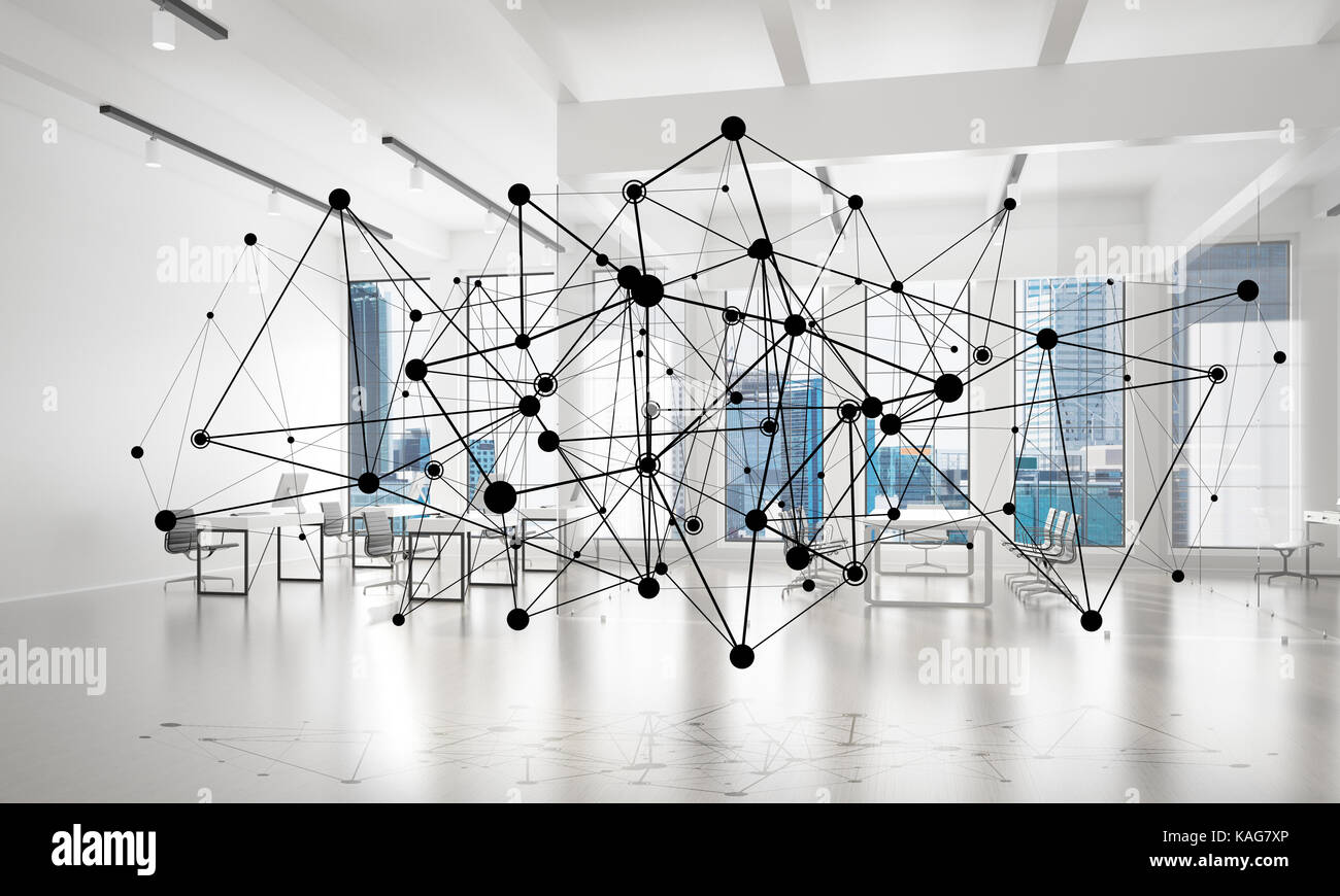 Networking and wireless connection as concept for effective modern ...