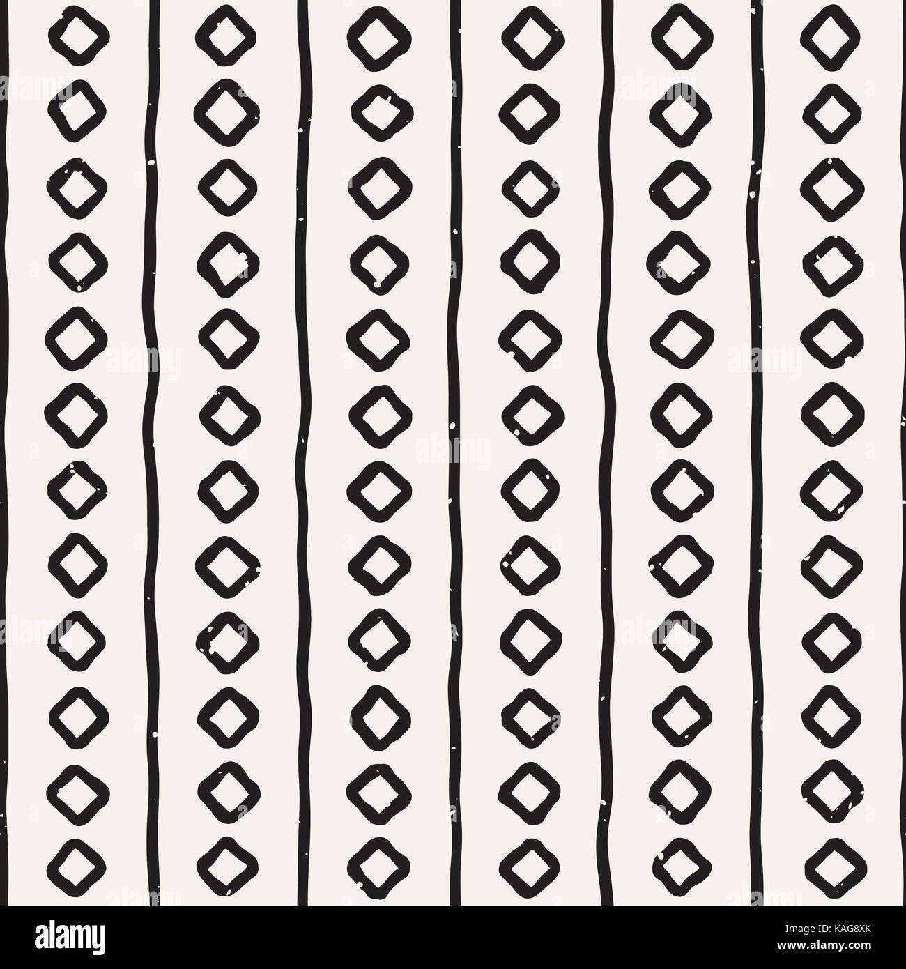 Seamless pattern with hand drawn lines. Abstract background with ...