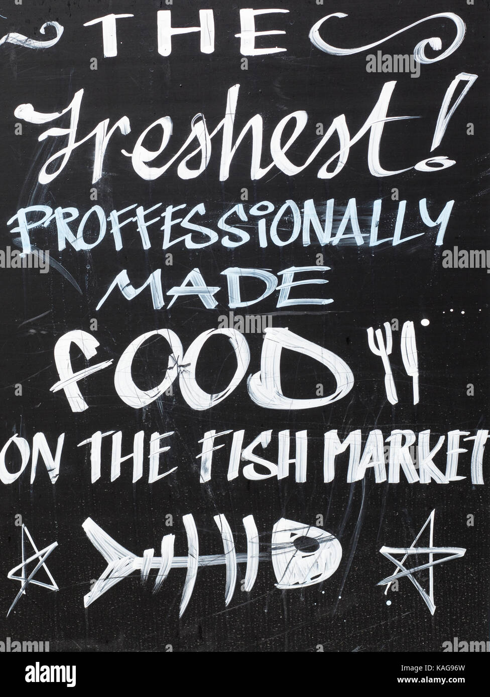 food announce - fish market Stock Photo