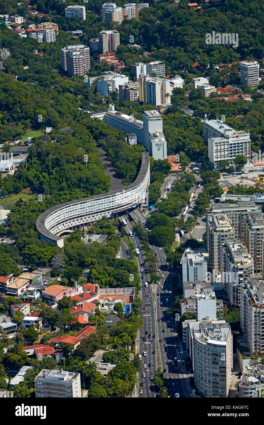Gavea, Rio de Janeiro, Brazil, South America - aerial Stock Photo