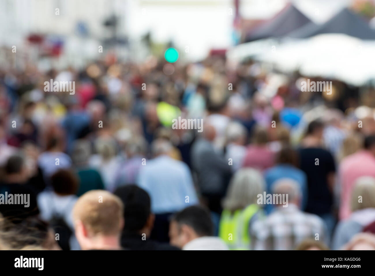 A crowd of people, out of focus Stock Photo
