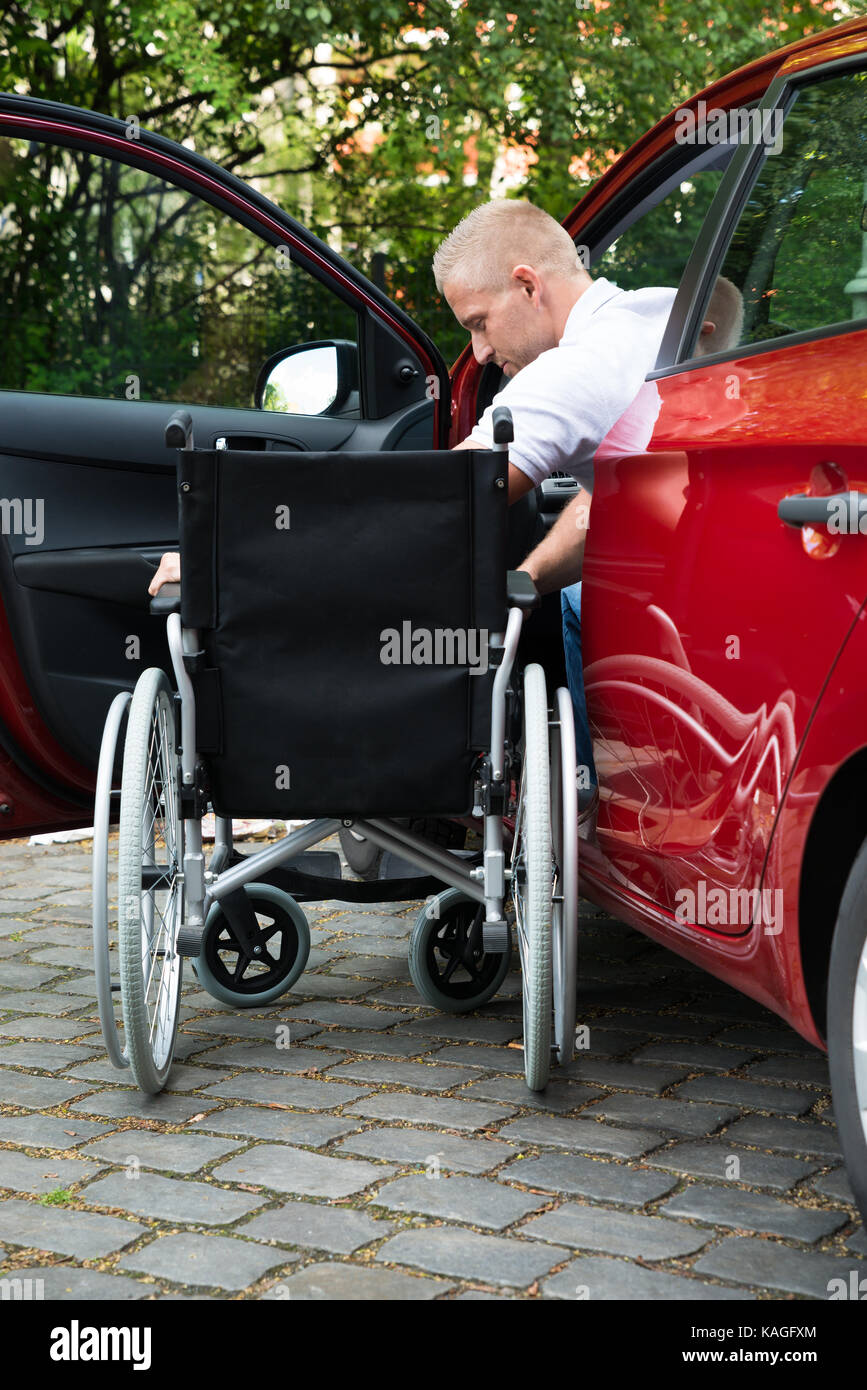 Car of a wheelchair person hires stock photography and images Alamy