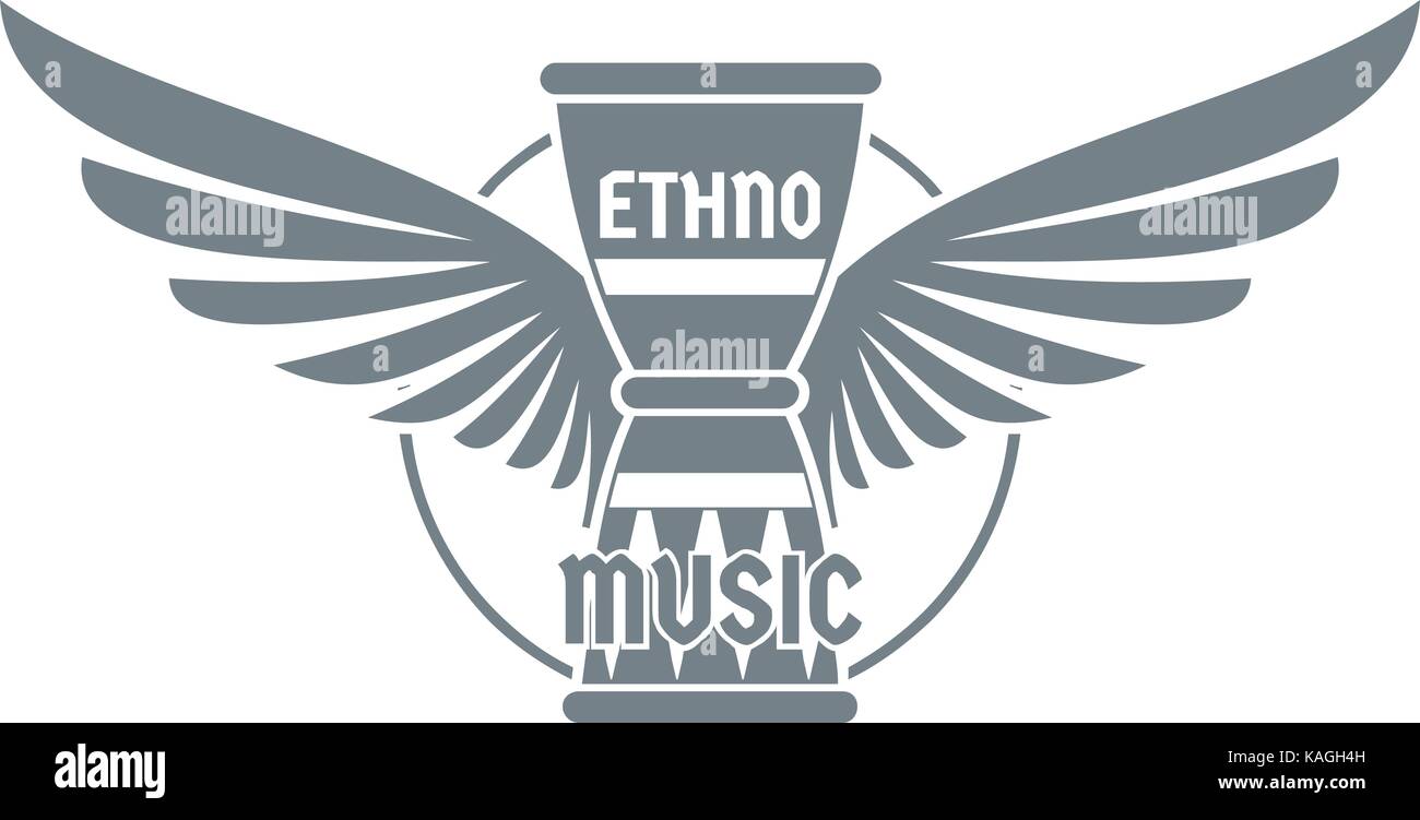 Percussion instrument logo, simple gray style Stock Vector Image & Art