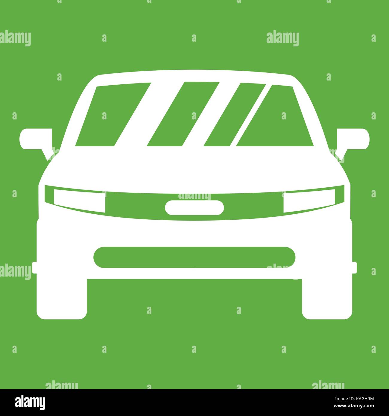 Car icon green Stock Vector