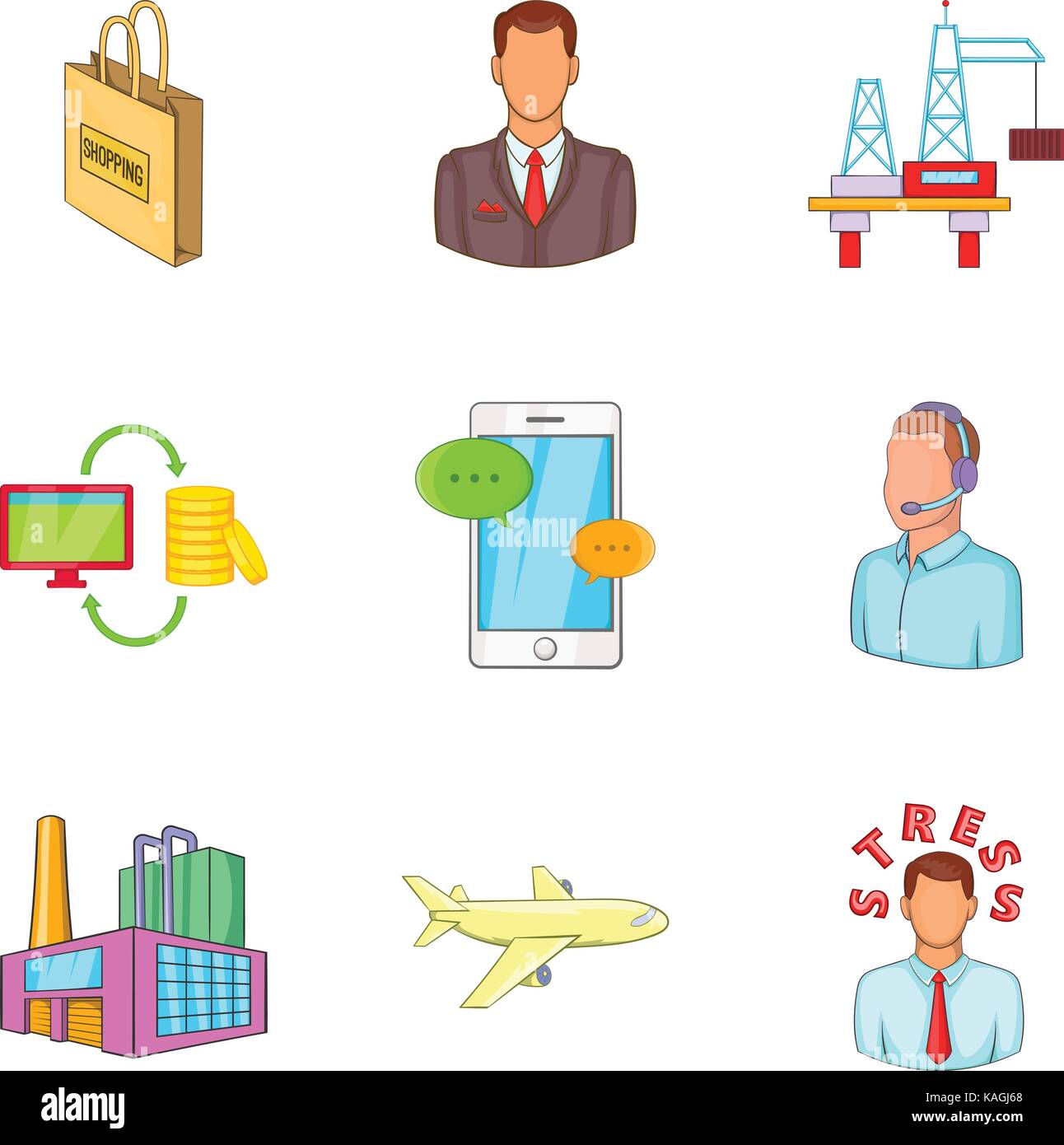 Advanced translation icons set, cartoon style Stock Vector Image & Art ...