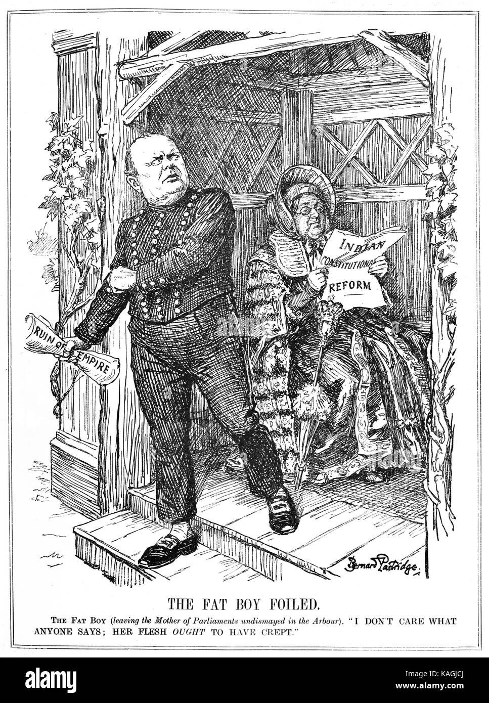 Churchill cartoon Stock Photo