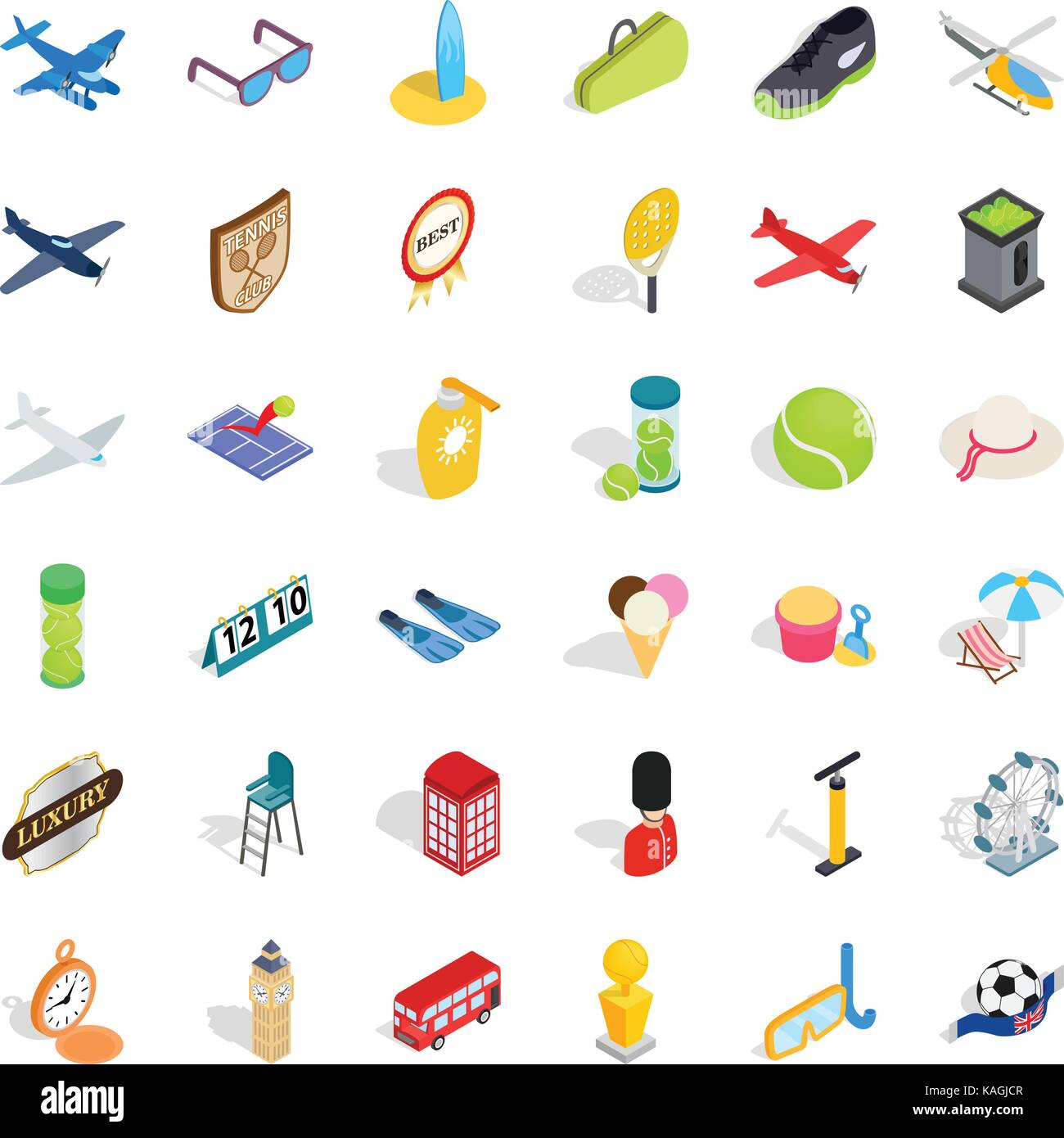 Ball icons set, isometric style Stock Vector Image & Art - Alamy