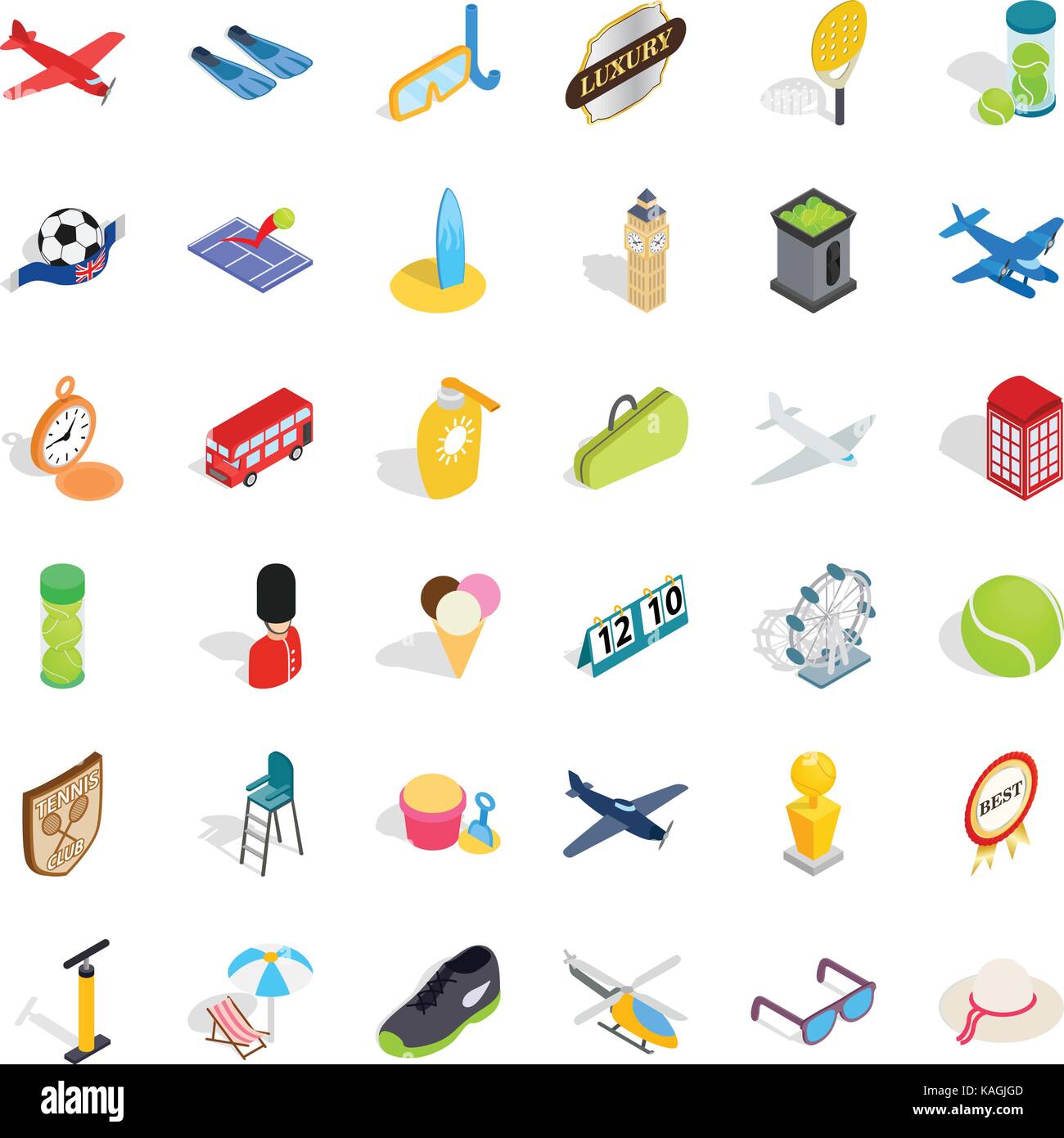 Tennis icons set, isometric style Stock Vector Image & Art - Alamy