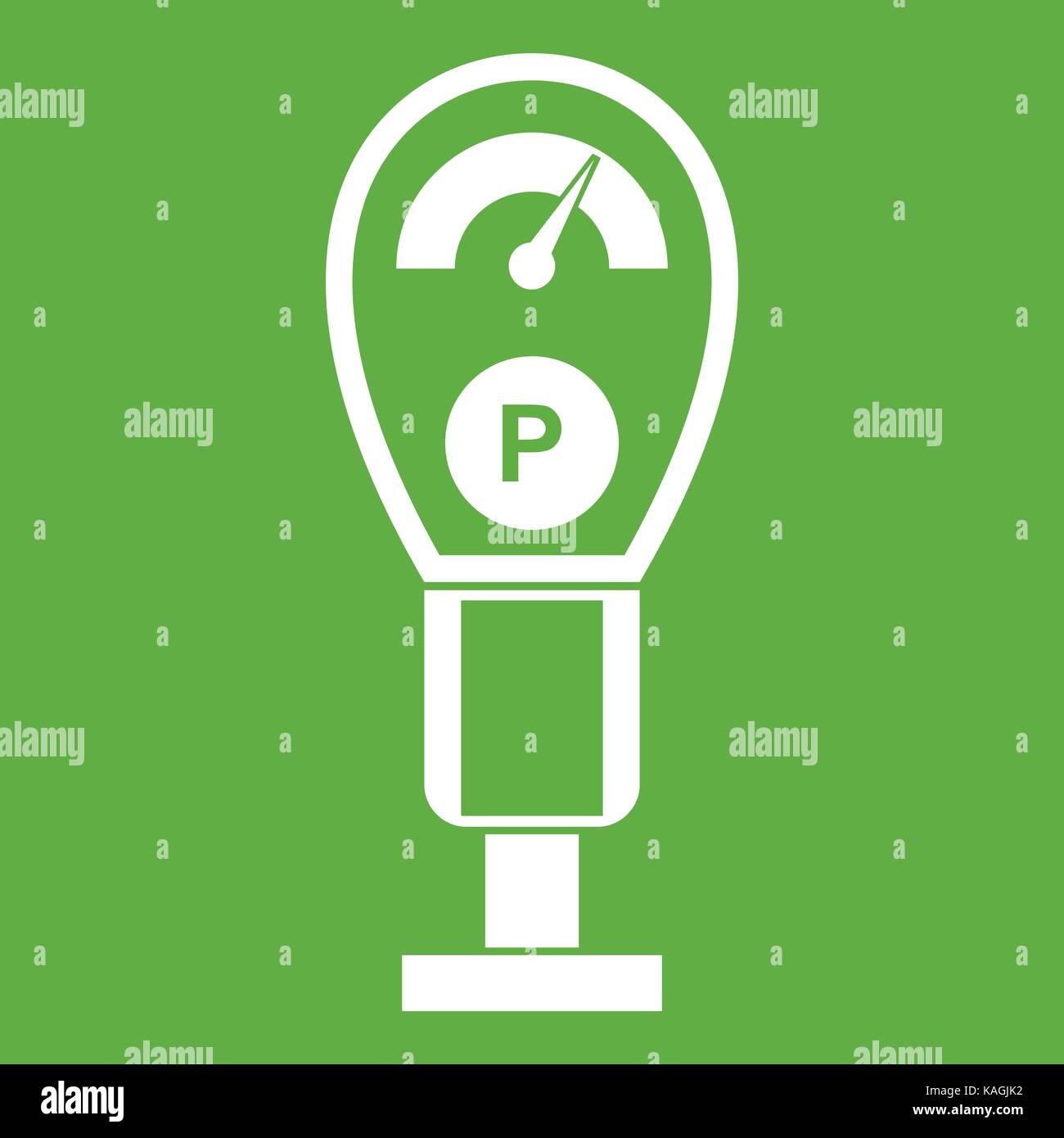 Parking meters icon green Stock Vector