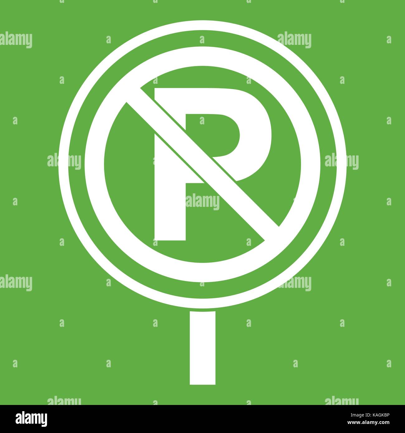 No parking sign icon green Stock Vector Image & Art - Alamy